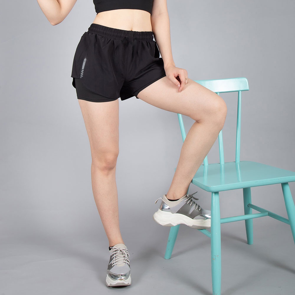 Ảnh Quần Boxer Gladimax thể thao 2 lớp in phản quang cao cấp, đồ tập gym, yoga, aerobic... 2