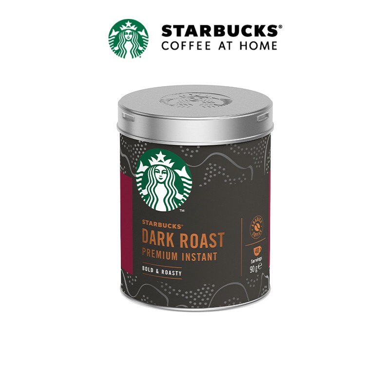 Hũ Cà phê đen hòa tan cao cấp Starbucks Rang Đậm (90g)