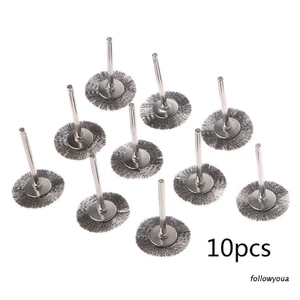 10pcs 22mm Platinum Blade Stainless Steel Wire Wheel Brush Rotary Tool fo