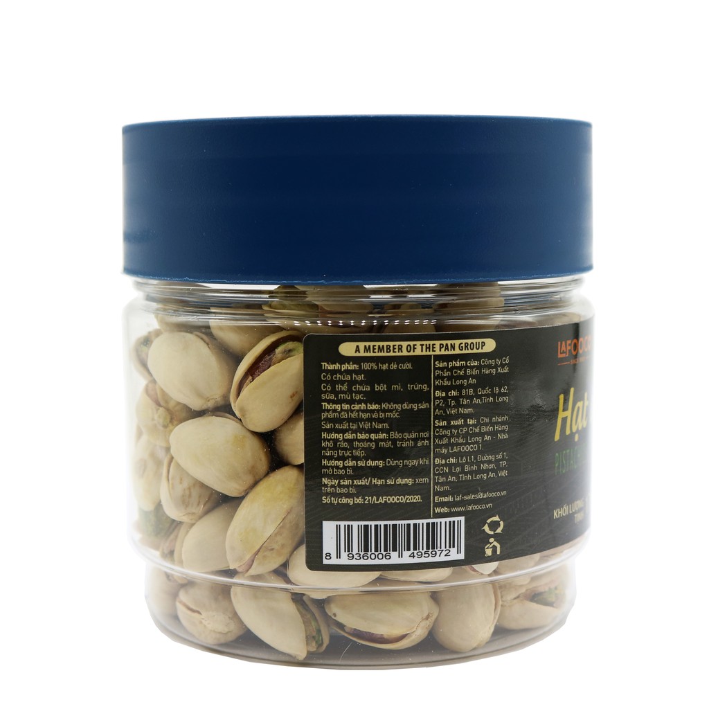 LAFOOCO Hạt dẻ cười Mỹ sấy không muối các size 170g/350g