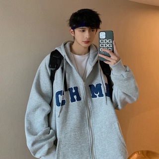 Áo nỉ HOODIES ZIP form rộng Unisex in chữ thời trang Hàn Quốc