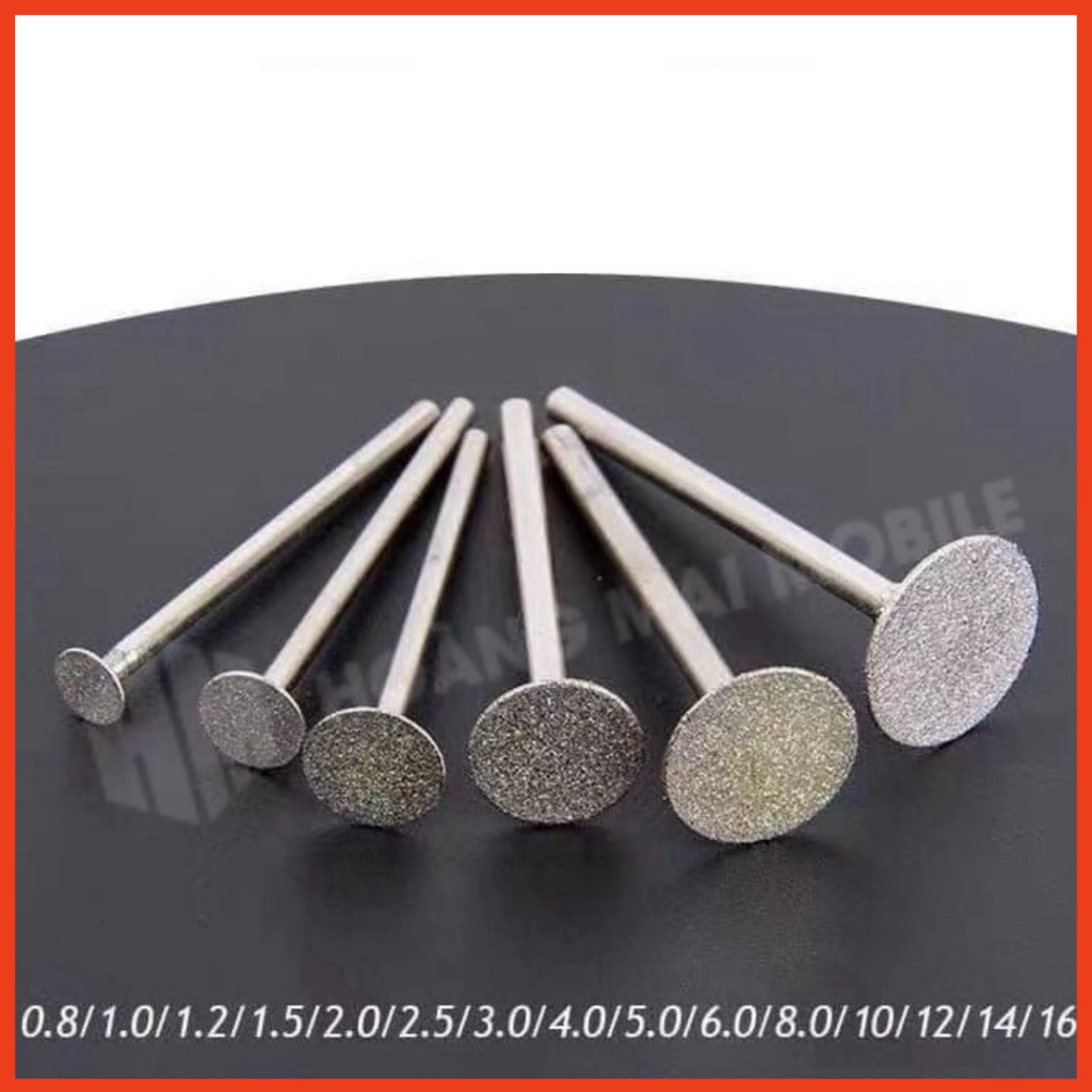Mũi mài cắt nhỏ IC màn, viền camera, lấy mí, cắt ron sửa điện thoại trục 3.0mm, loại bọc bao bì xanh