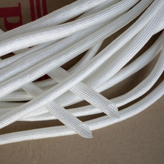 1 / 2 / 4 / 5Meter Nhựa Silicon Bện Ống Sợi Thủy Tinh Đường Kính 1-25mm 200°C Ống cáp cách nhiệt bằng sợi thủy tinh chống cháy Bảo vệ ống