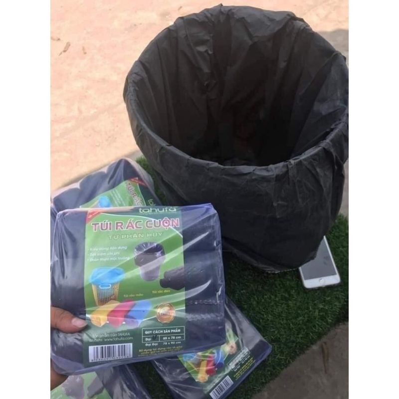 Túi Rác Tự Phân Hủy - Bao Rác Đen Kích Thước Lớn 45*55/55*65/65*78 cm ...