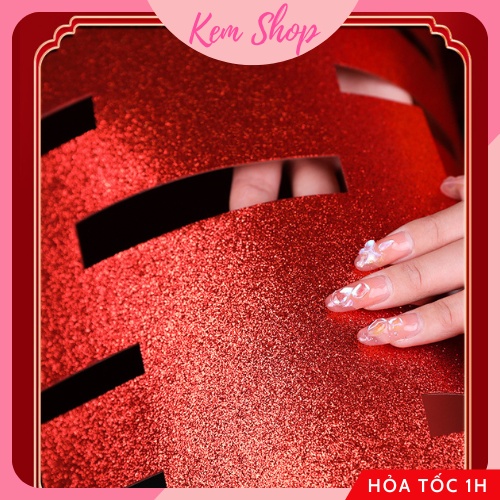 Chữ hỷ kim tuyến trang trí đám cưới, tiệc cưới, xe cưới - Kem Shop K280