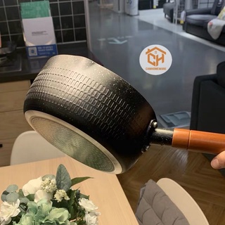 Chảo Chống Dính Đáy Sâu Nhật 18cm Cam Homeware
