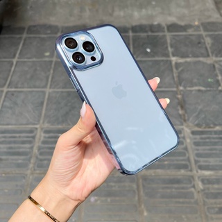 Ốp lưng XLEVEL trong cứng viền màu sáng bóng khoe lưng dành cho ip 13 13pro 13 promax 14 14max 14pro 14promax