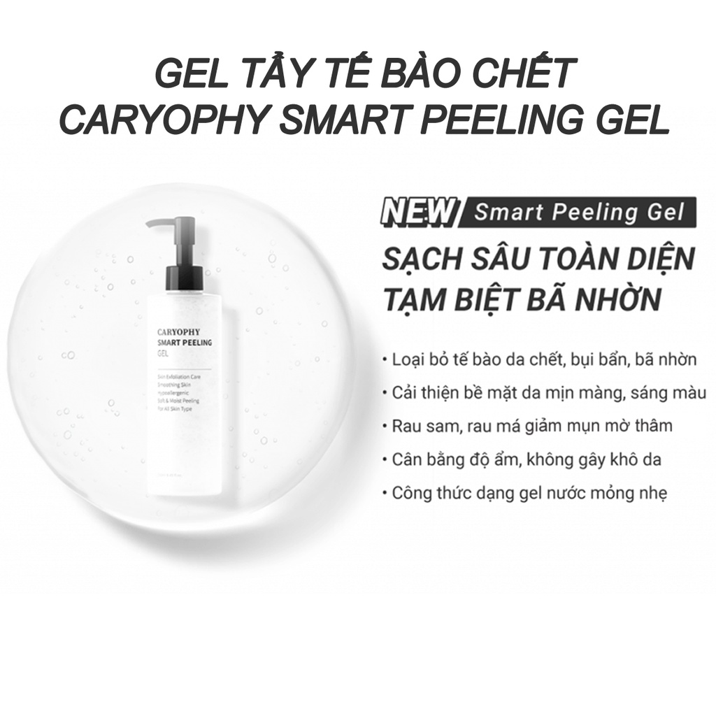 Mô tả Tẩy tế bào chết mặt Caryophy Smart Peeling Gel tẩy da chết vật lý da dầu mụn 250ml - 3