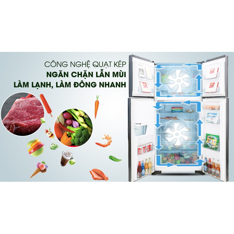 Tủ lạnh Hitachi Inverter 540 lít R-FW690PGV7X Điện Máy Hải Đăng HN | Shopee Việt Nam