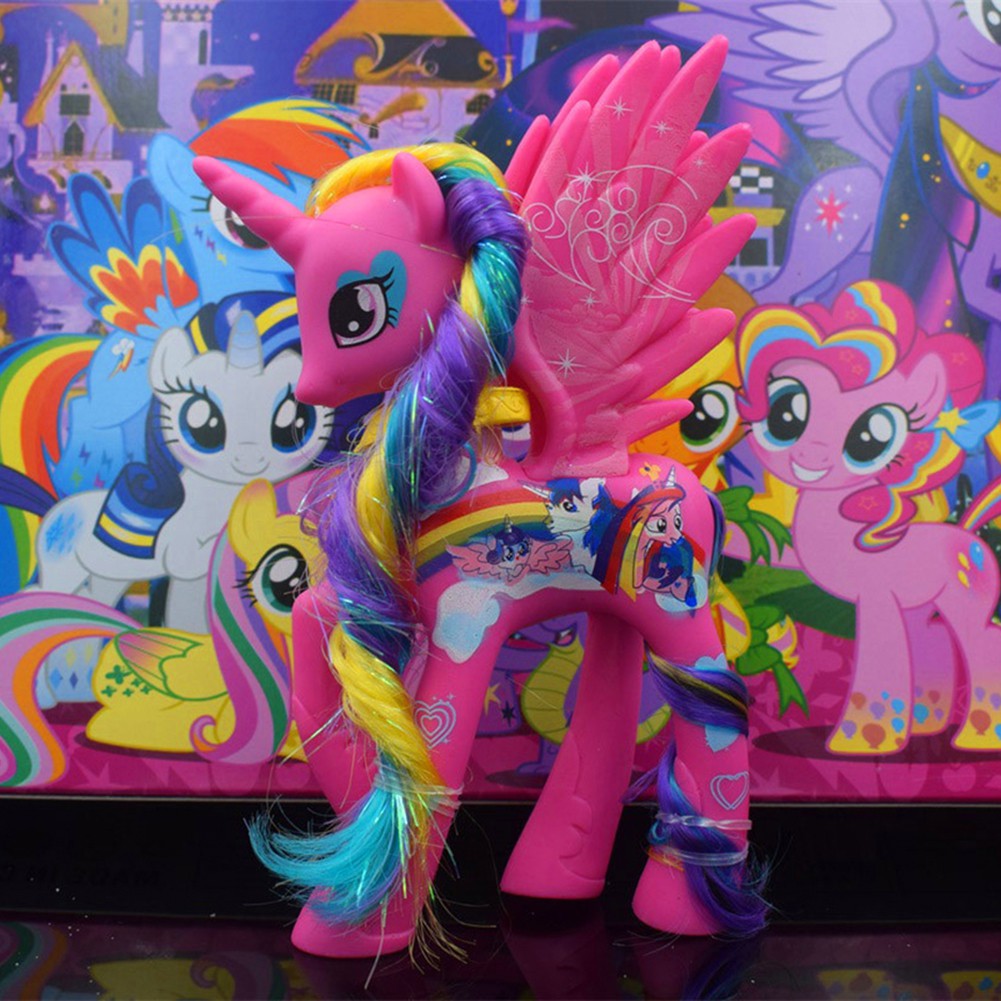 * MOON * 1Pc 14cm My Little Pony Moon Princess Nhân vật hành động Búp bê PVC Bộ sưu tập đồ chơi trẻ em