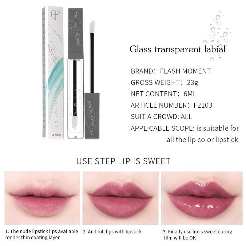 Ảnh Son bóng dưỡng ẩm thời trang Flash Moment dành cho trang điểm môi 23g 4