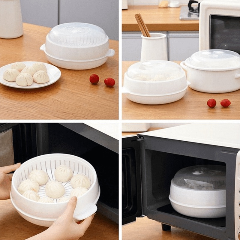 Bộ Khay Hấp Lò Vi Sóng 5625, Khay Hấp Lò Việt Nhật Cao Cấp