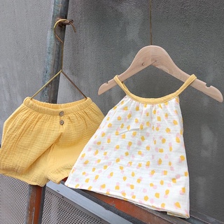 Bộ 2 dây vải xô muslin cho bé gái