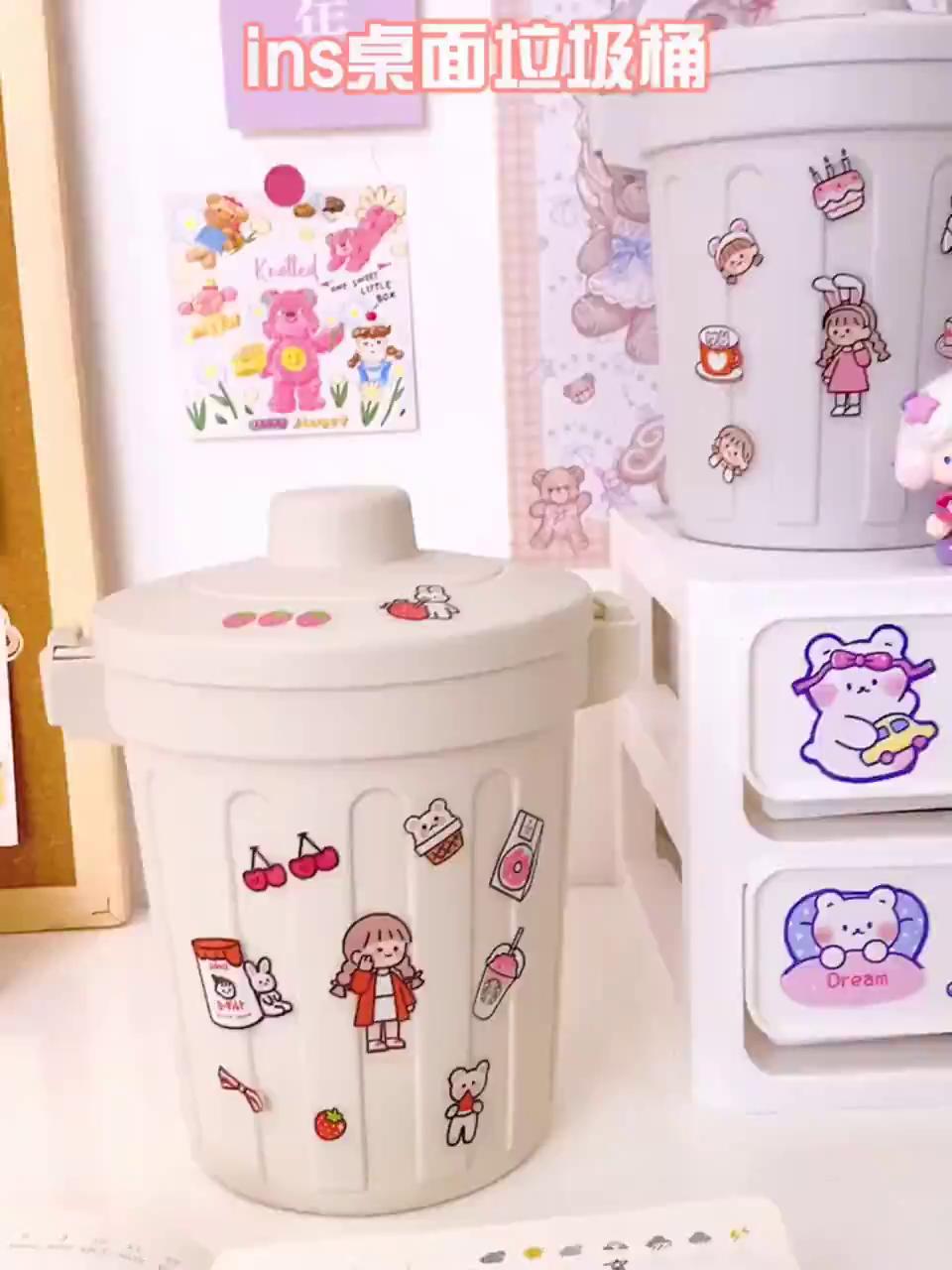 Thùng Rác Mini, Hộp Đựng Nhỏ Hình Chiếc Xô Để Bàn Học /Bàn Làm Việc Có ...