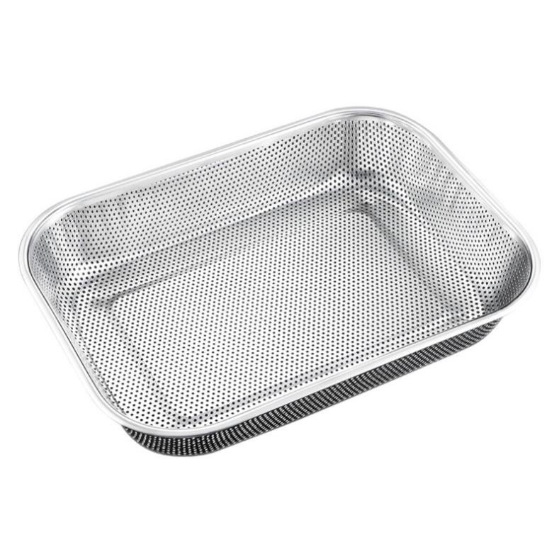 Rổ inox chữ nhật loại dày lỗ lưới nhỏ đựng mọi loại thực phẩm, rổ inox ...