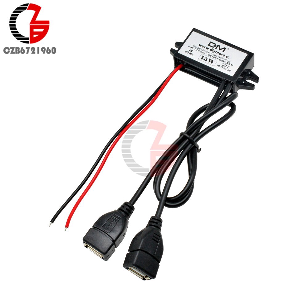 XINY DC-DC 12V To 7.5V 3A Step-Down Power Converter Module - For Car Tachograph, Player, Over-Current Protection - View #2