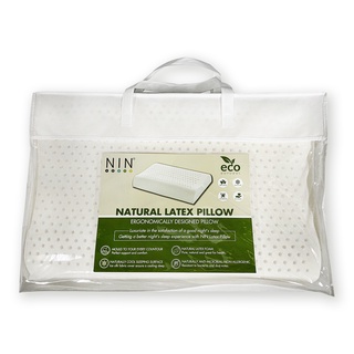 Gối Cao Su Thiên Nhiên Lượn Sóng NIN House NLP0122 | 60x40x8/11cm | Hỗ Trợ Xương Khớp, Nâng Đỡ Cột Sống