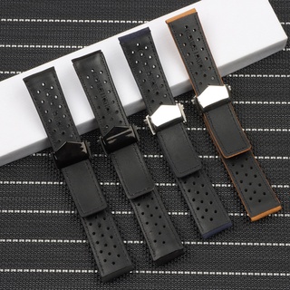 Dây Đeo Đồng Hồ Bằng Da Bò Màu Nhám 20mm 22mm 24mm Cho TAG HEUER CARRERA Series