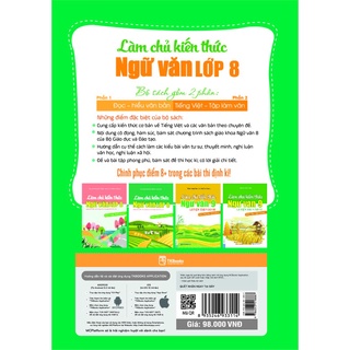 Sách - Combo Làm chủ kiến thức ngữ văn lớp 8 (tập đọc + tập làm văn) - Mcbooks