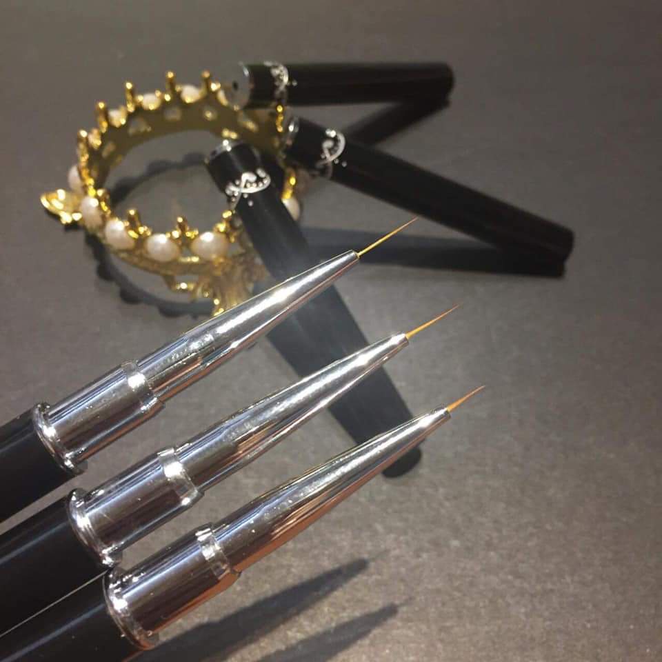 Cọ Nét Cán Đá Cao Cấp 3 Size (5mm; 9mm; 11mm) - Cọ vẽ nail chuyên dụng (có bán từng chiếc)