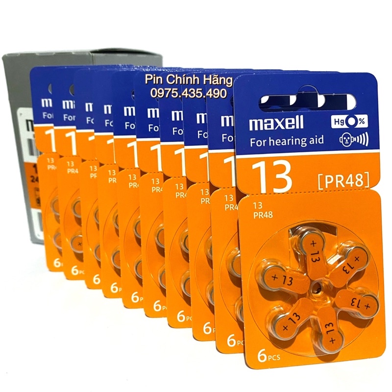 [Giá Sỉ] Hộp 60 Viên Pin Máy Trợ Thính PR48 (13) Maxell Hàng Chính Hãng ...
