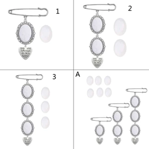GODD Trâm Khay Trái Tim Quyến Rũ Hình Bầu Dục Khung Charm Pin Trâm Cài Cho Tiệc Cưới