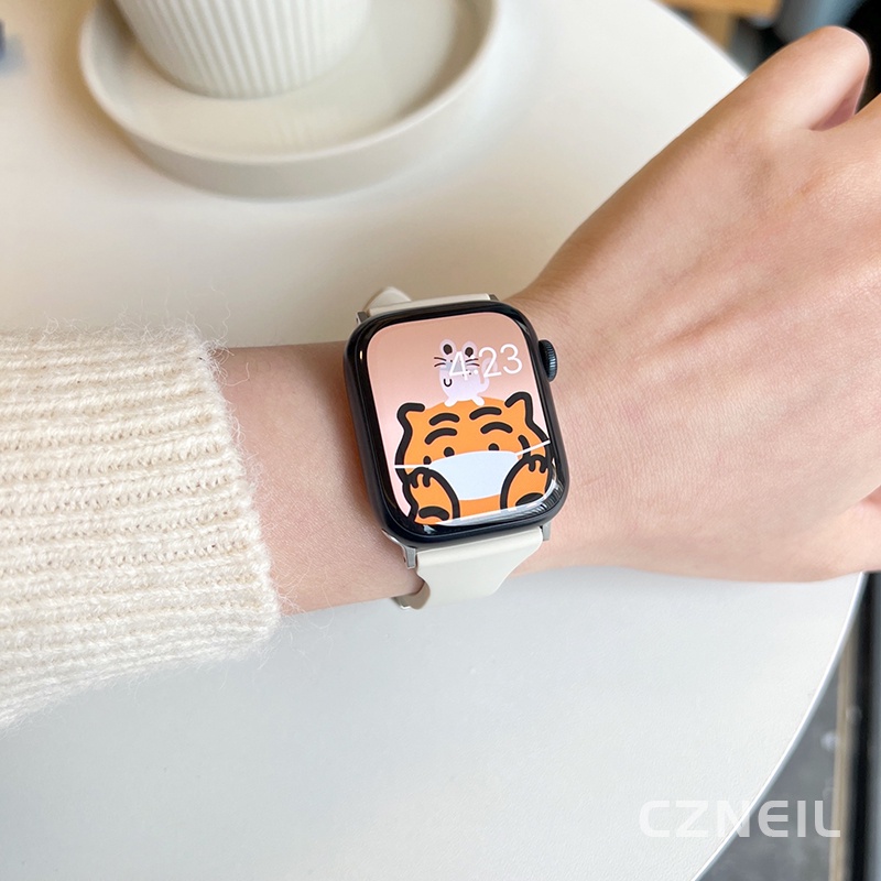 Dây đeo thể thao chống nước đơn giản bằng silicon dành cho nữ Thích hợp cho Apple Watch S11 SE3 Ultra3 S10 S9 S8 SE S7 S6 Ultra 49mm 46mm 42mm 44mm 41mm 45mm Dây đeo cổ tay