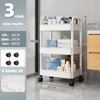 Xe Đẩy Spa 3 Tầng Tiện Lợi, Kệ Để Bỉm Sữa Đa Năng