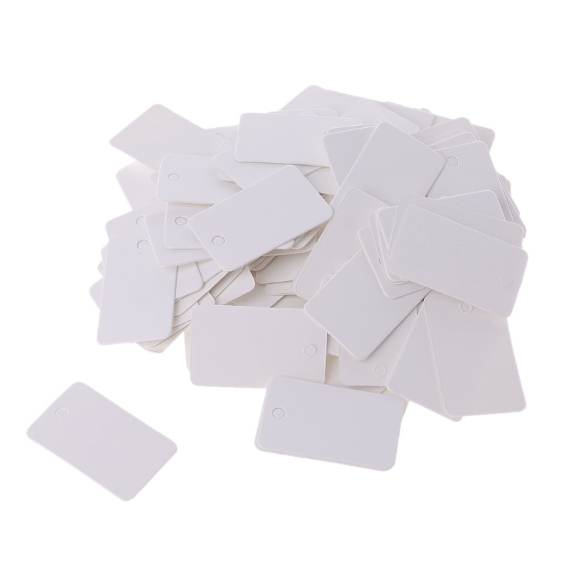 IOR 100 Chiếc Giấy Kraft Thẻ Treo Thẻ Trang Sức Nhãn Thẻ Thủ Công Trang Trí 2x3 3cm
