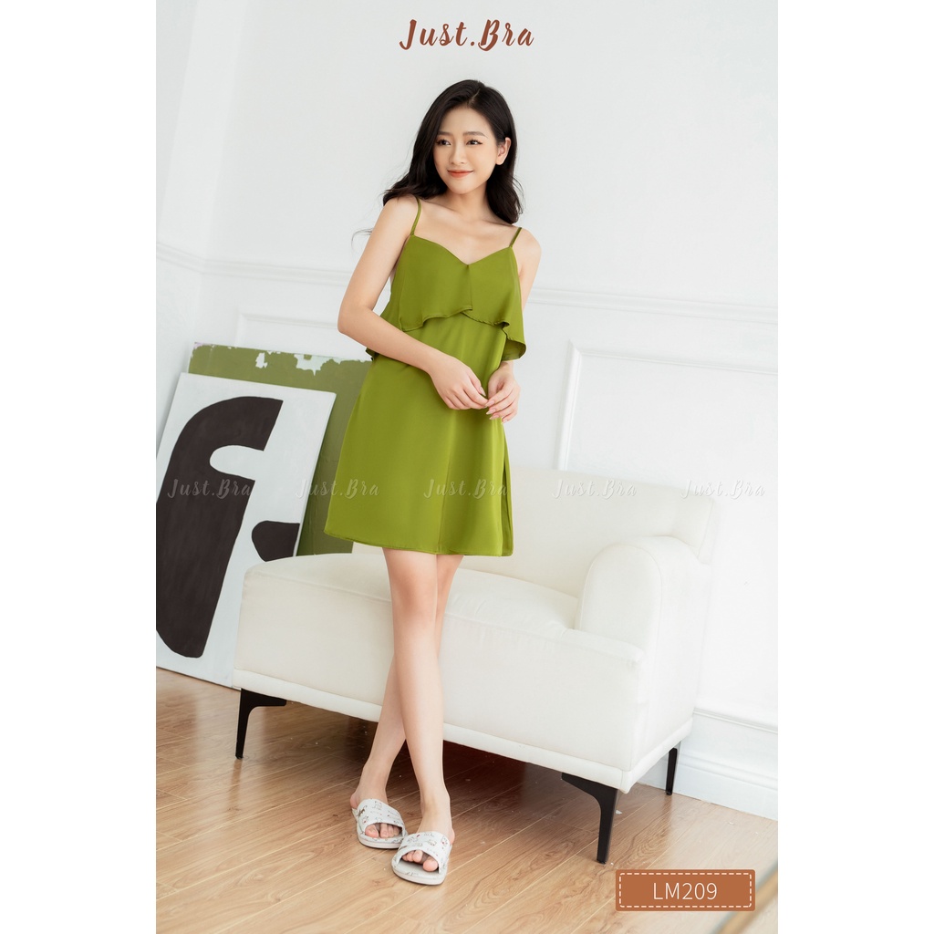 Váy ngủ 2 dây lụa cao cấp Just Bra thiết kế thanh lịch nhẹ nhàng LM209