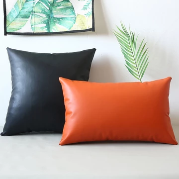 Gối da gối giả da PU gối sofa phòng khách Đệm gối tựa lưng vỏ gối da đơn giản hiện đại kiểu Bắc Âu vỏ gối bọc/Da