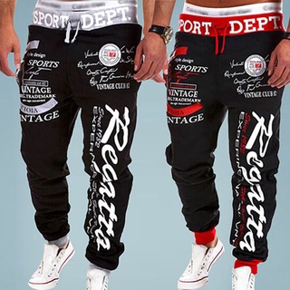 Nam Thể Thao Chữ Mồ Hôi Quần Chạy Bộ Quần Jogger Tracksuit Đáy Trung Thực