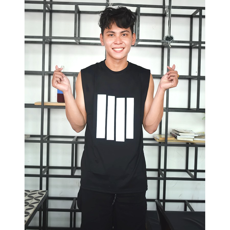 Áo thun Tanktop 4 sọc ICVCVNI Unisex