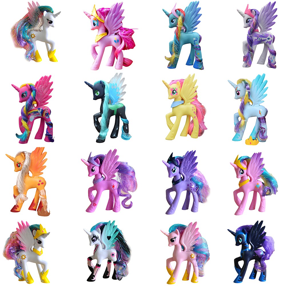* MOON * 1Pc 14cm My Little Pony Moon Princess Nhân vật hành động Búp bê PVC Bộ sưu tập đồ chơi trẻ em