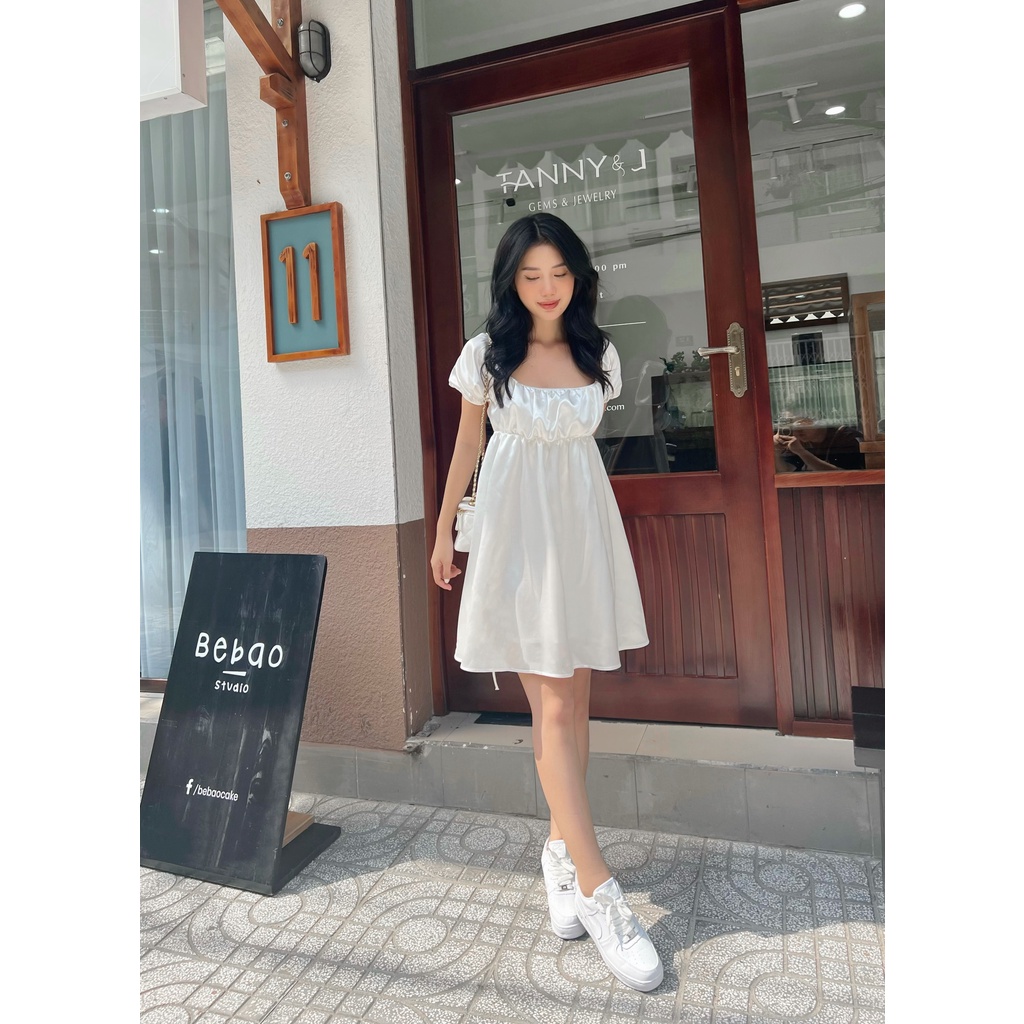 ĐẦM XÒE HỞ LƯNG NHÚN NGỰC THÂN TRƯỚC CHẤT LIỆU XINH XẮN - JOVI DRESS