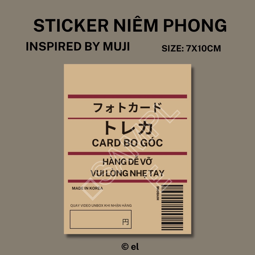 Sticker niêm phong︱Inspired by Muji | Shopee Việt Nam