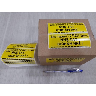 2000 tem dán hàng thủy tinh dễ vỡ kích thước 10,3x4cm