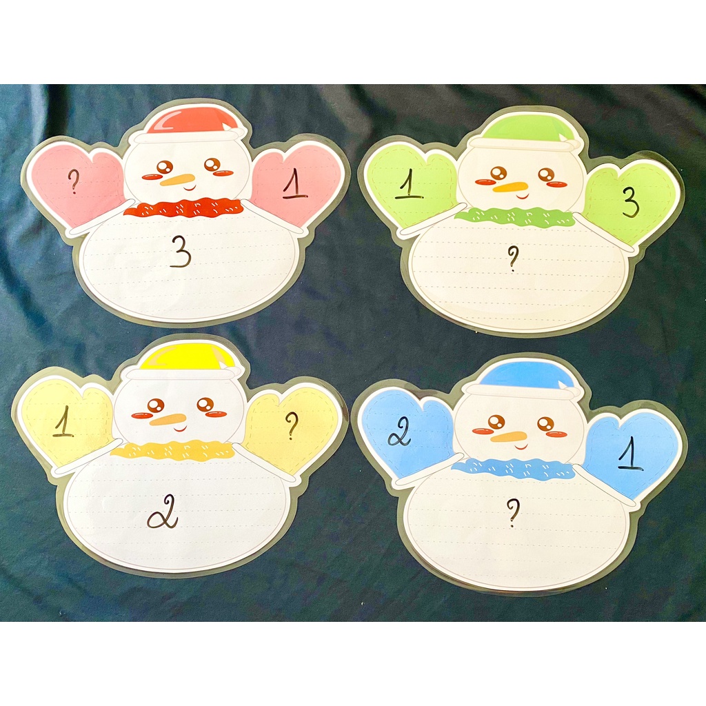 Combo 4 Người Tuyết Đáng Yêu (Đồ Dùng Dạy Học MIKI)