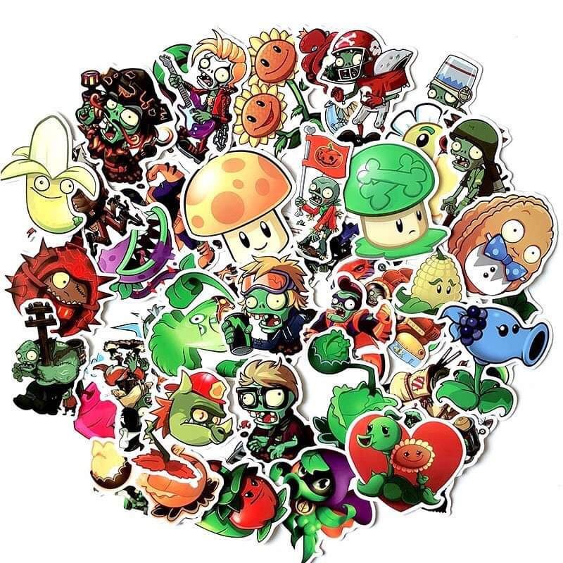 10-50 hình sticker plans vs zombies decal ( random hình ) | Shopee Việt Nam