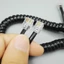 MOON 6FT 4 lõi Dây cuộn Điện thoại Bộ cầm tay Cáp kết nối điện thoại RJ9 1 85m 72 8in Đen Đỏ Trắng