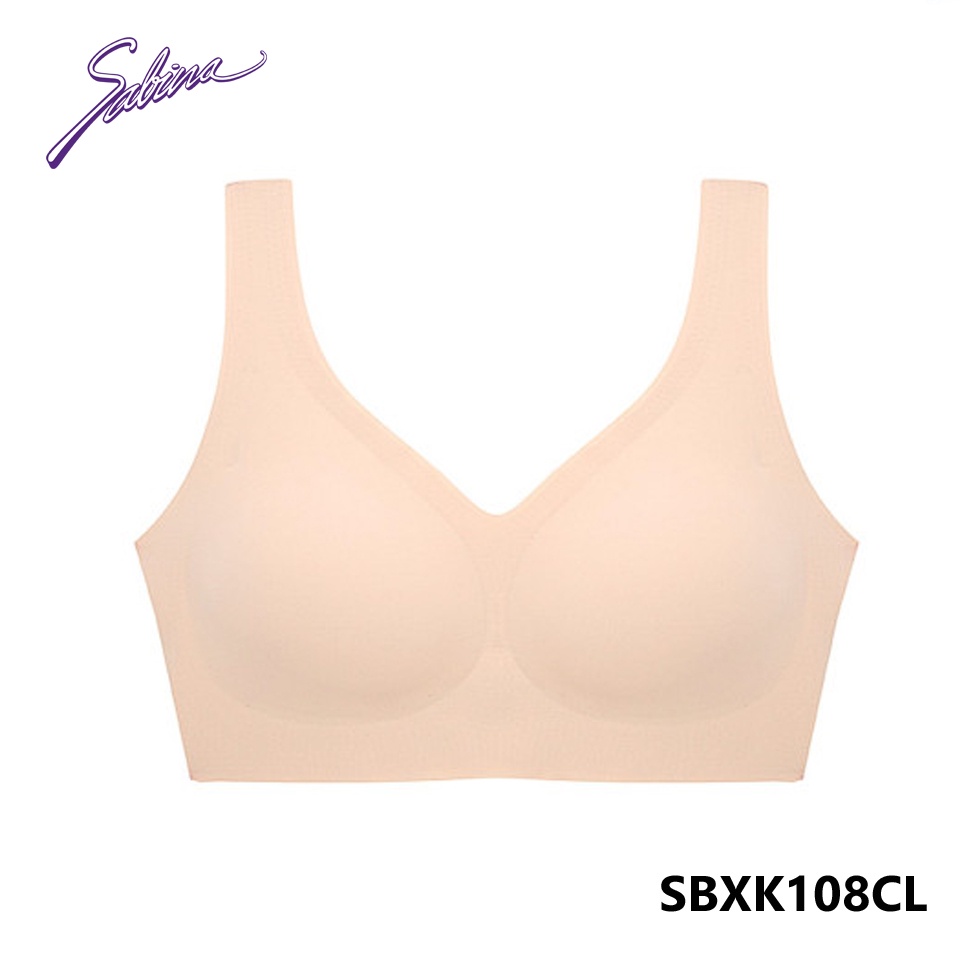 Ảnh Áo Lót Không Viền May Kèm Mút Rời Dày Vừa Màu Trơn Soft Collection By Sabina SBXK108 1