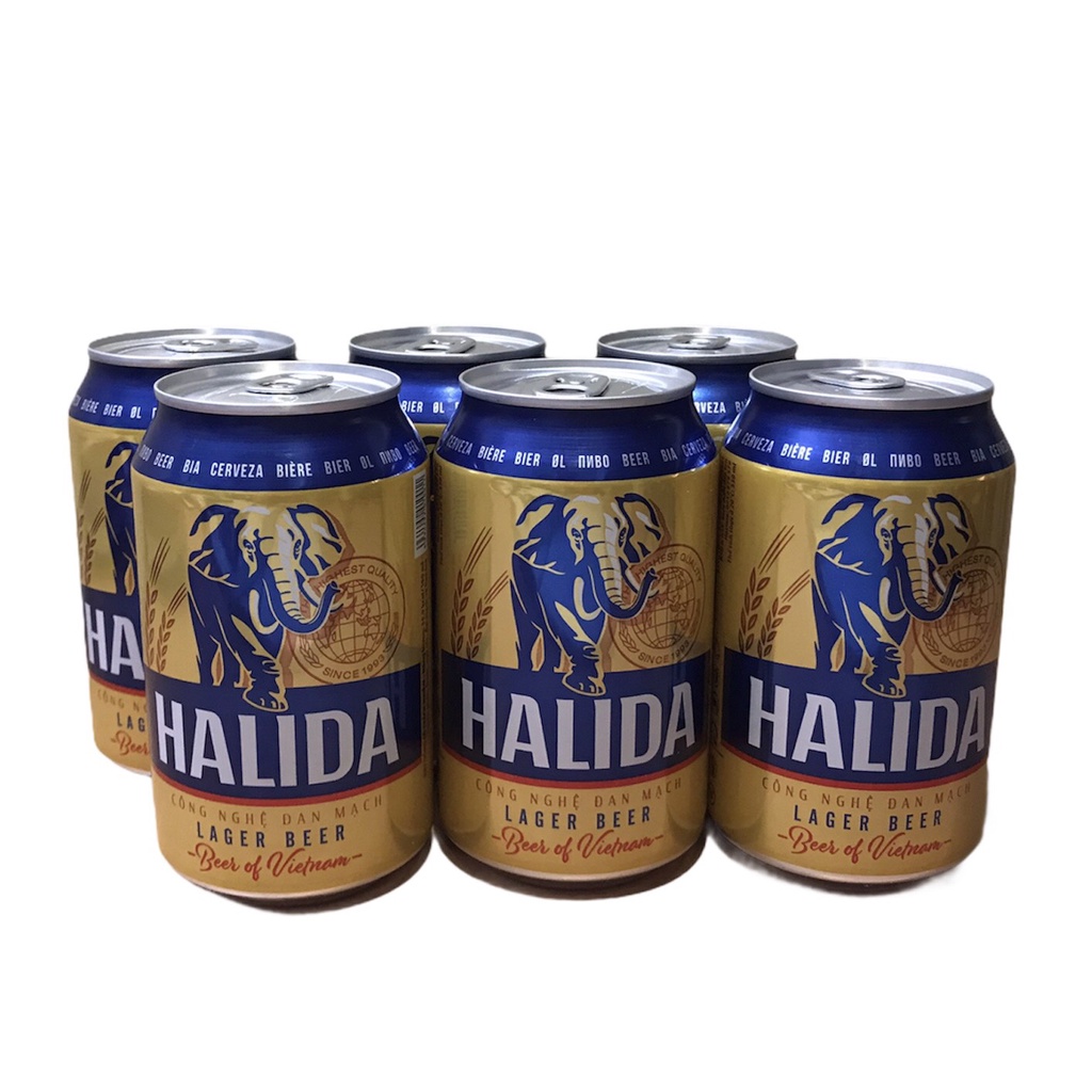 Bia Halida lon - bia Voi vàng - 6 lon 330ml | Shopee Việt Nam