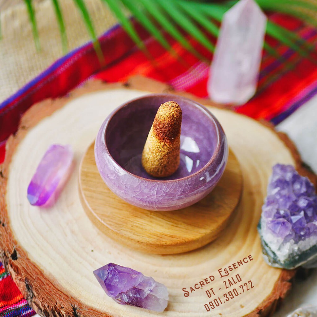 Nhang Nụ Palo Santo Ecuador 100% Nguyên Chất | Tự Cháy Hoàn Toàn Không Cần Châm Lại | Sacred Essence