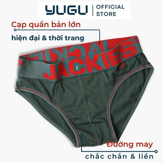 Quần lót nam cao cấp cotton kháng khuẩn JACKIES B33 - YUGU, 1 Chiếc quần sịp nam tam giác cạp cao chính hãng, che tên