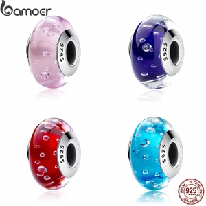 Hạt tròn Bamoer SCZ025 bằng bạc 925 trang trí vòng đeo tay