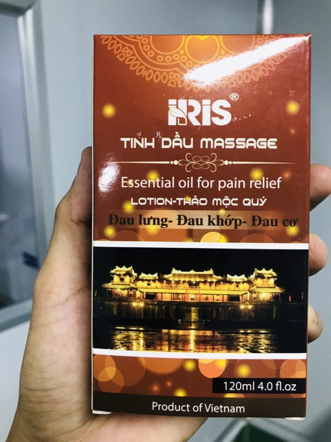 NÓNG MẠNH Dầu Xoa Bóp iris - HƯƠNG QUẾ ẤP ÁM 120ml