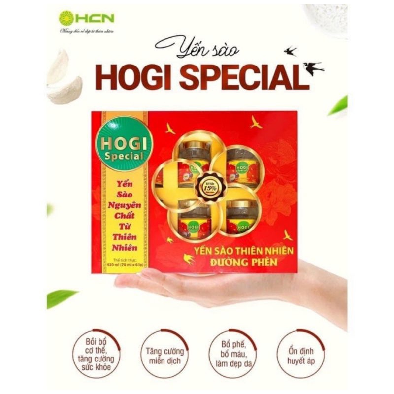 yến sào HoGi sẵn (hộp 6 hũ)
