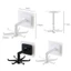 Combo 5 cái Móc dán tường chịu lực 6 chấu xoay
