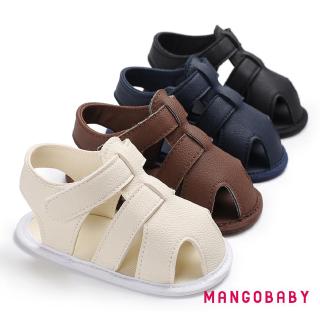 ♬Mg♪-Baby Sơ Sinh Mềm Đế Cũi Giày Da Bé Gái Bé Trai Tập Đi Xăng đan Prewalker