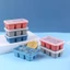 Set 2 Khay làm đá mini 6 ngăn silicon có nắp đậy tiện dụng